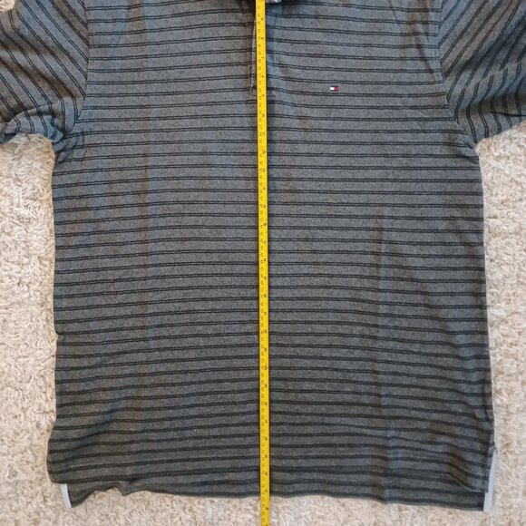 Tommy Hilfiger Golf Polo Men's Shirt Size X-Large Grey Striped Short Sleeve Logo - Picture 8 of 8